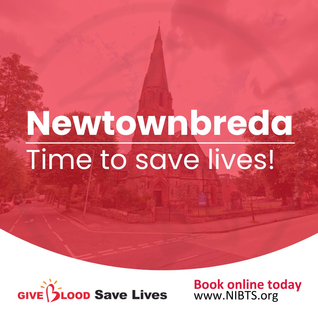 Come give blood in Newtownbreda tomorrow. Northern Ireland needs 1,200 blood donors every week. That’s roughly 1 every 8 minutes. Book your lifesaving appointment here - bit.ly/GiveBloodNI 🩸❤️

#GiveBlood #SaveLives #DonateBlood #BloodDonor #Lifesavers #NorthernIreland