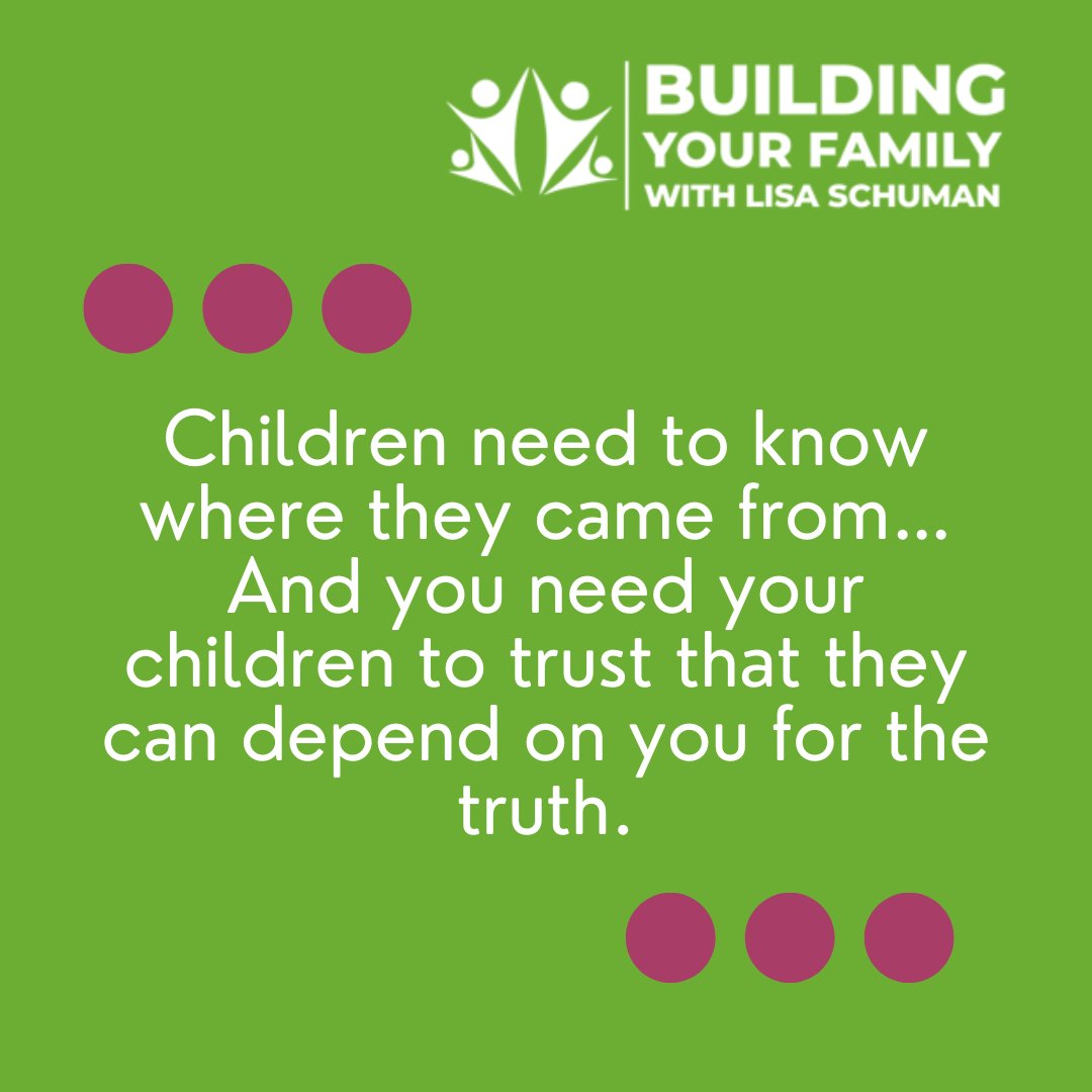 Children need to know where they came from... And you need your children to trust that they can depend on you for the truth. 🌈 We're here to help you navigate conversations about origins with openness and sensitivity. #HonestyIsKey #FamilyBuildingSupport