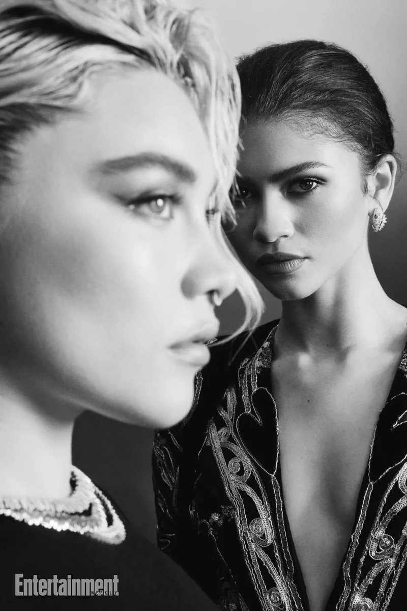Florence Pugh and Zendaya photographed by Peter Ash Lee.