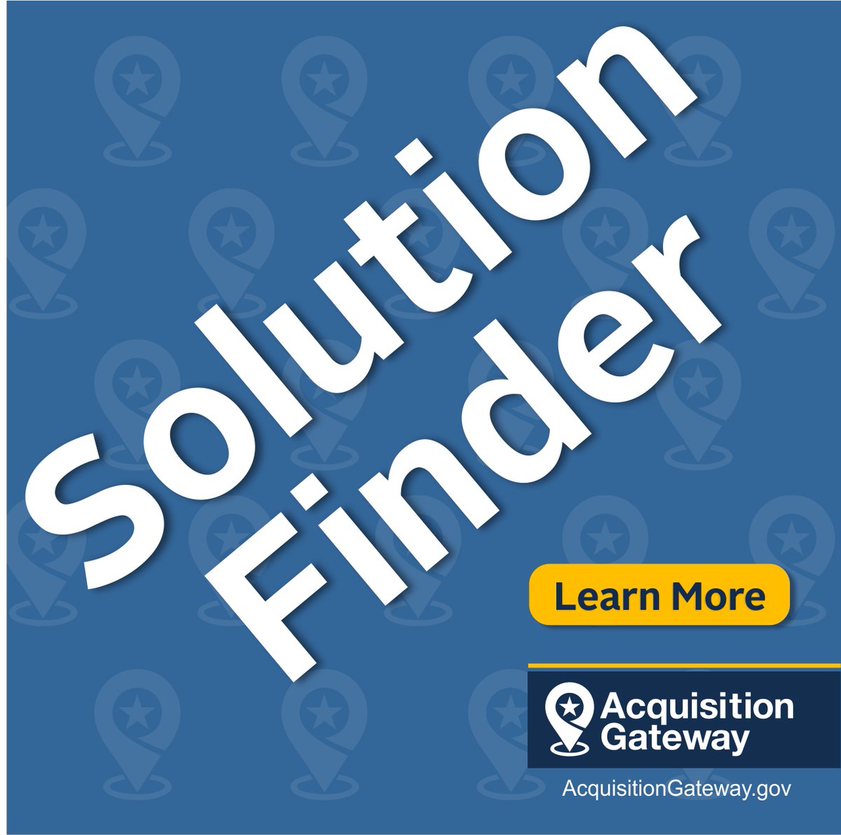 Acq_Gateway's tweet photo. What's a Solution Finder? Check in for a quick demo, Let's Talk: Solution Finder! Make your federal acquisition decision easier with visibility into the many offerings available from other agencies. https://t.co/HujTmPnDL1
#SolutionFinder #GatewaySuperstars https://t.co/j7W0G4etLK