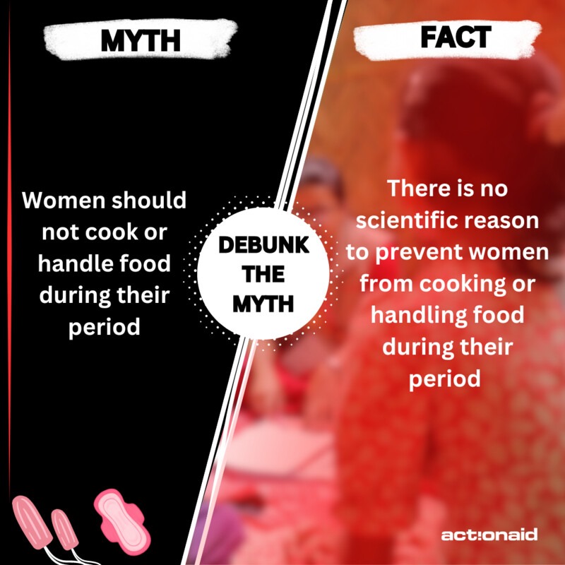 ActionAidZim's tweet photo. Menstrual Hygiene
Who said women can’t cook food while they are menstruating?
Periods do NOT make food unsafe 📷
#DebunkTheMyth #breakthestigma https://t.co/cXv81c2Goe