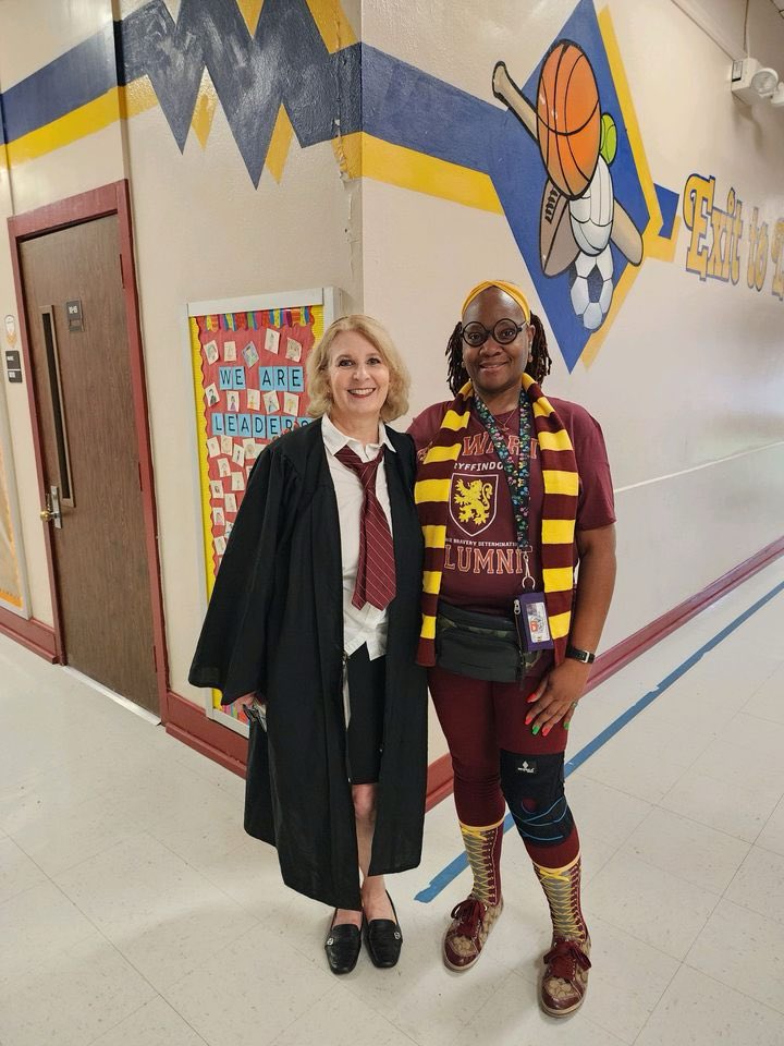 We celebrated our Magnet Coordinator with Mr. Perez Day! Our campus is made whole by Mr. Perez who brings excitement to every academic subject and Magnet event! Mr. Perez is a Harry Potter fan, so students and our staff dressed up just for him! <a href="/burbankesHISD/">Burbank Elementary School</a> <a href="/BuildUpHISD/">Supporters of HISD Magnets &Budget Accountability</a>