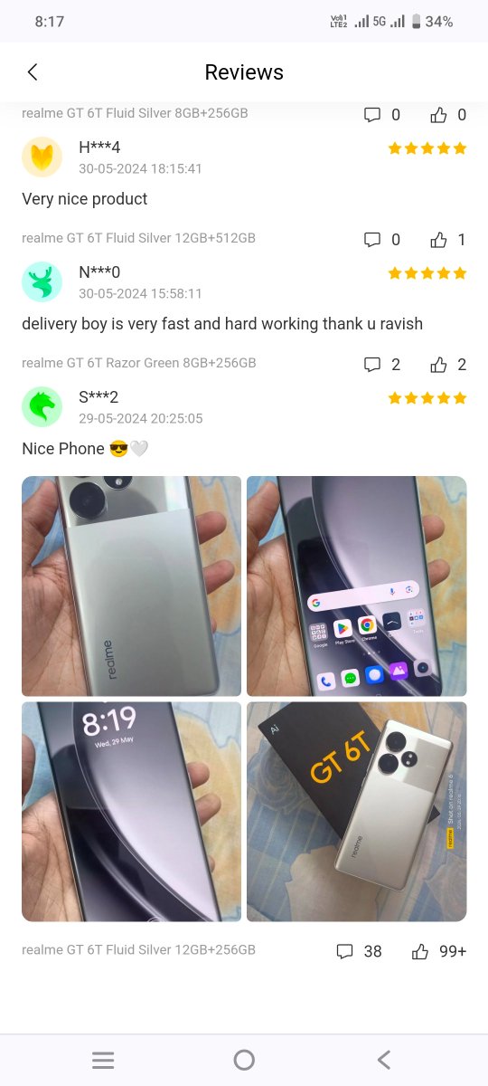 Here is the screenshot of realme GT 6T smartphone review ❤️😍
Great phone with Marvelous features and specifications with extraordinary performance 💛
#TopPerformer
#realmeGT6T
@realmeIndia ❤️