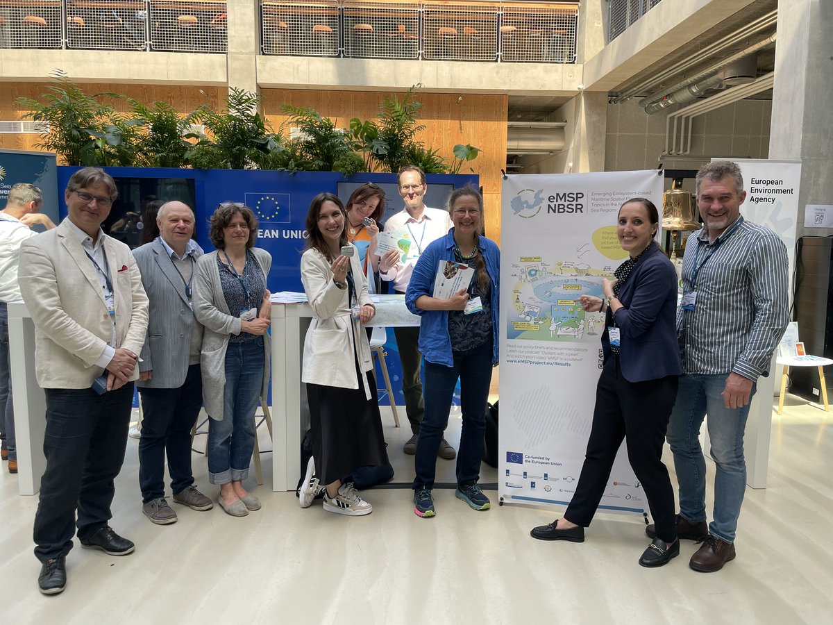 Great time at <a href="/cinea_eu/">CINEA 🇪🇺</a> 🇪🇺 stand! Happy to share our results and answer all questions 💬🗯️

#SustainableBlueEconomy
#MaritimeSpatialPlanning
#EcosystemBasedApproach

And join our #EMD2024 workshop tomorrow 11:15-12:30 🌊 eMSP in a nutshell 💙

#MFAF
#BalticSea
#NorthSea