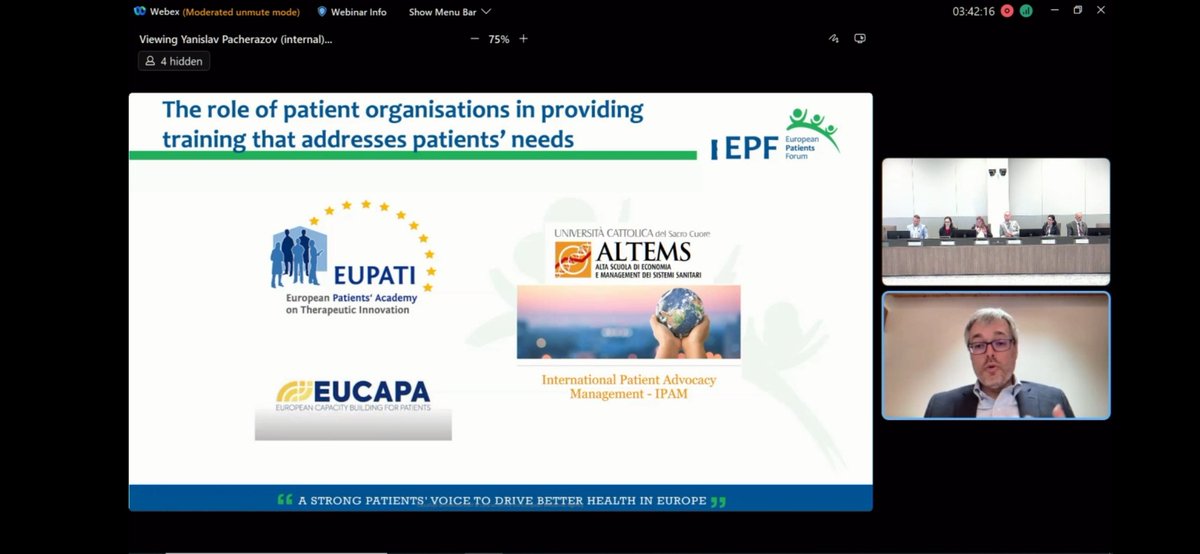 Marco Greco,  EMA Management Board and European Patients Forum emphasizes the importance of collaborative training between regulators, patient associations, and key stakeholders. Well-informed regulators make better, patient-centered decisions.

Future Collaboration:
Joint