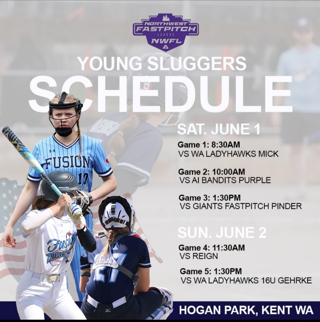Young Sluggers schedule...
#gofusion#softballrocks#2026grad