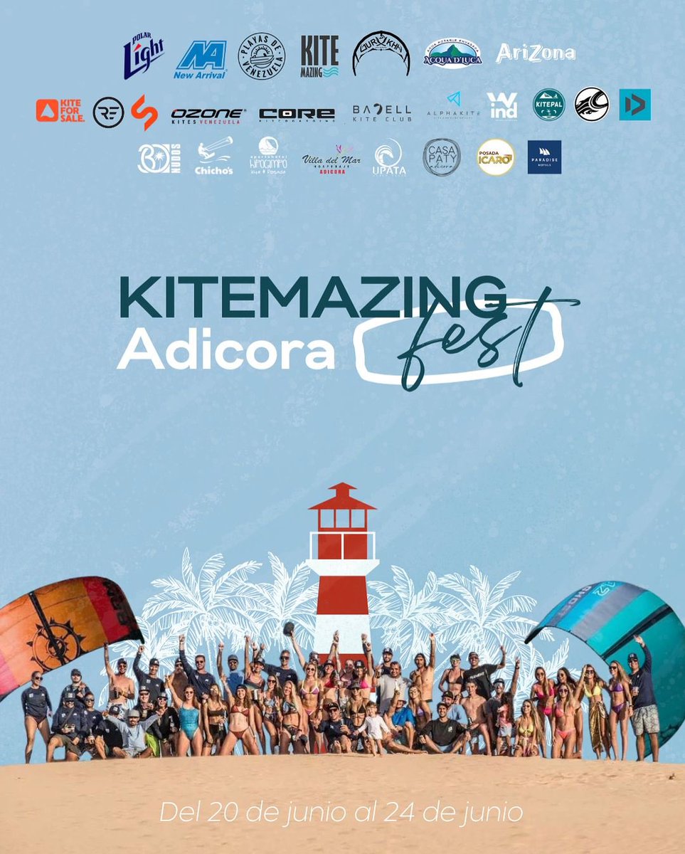 ¡Nos elevamos junto a los kitesurfistas en Adicora!
¡Prepárate para una explosión de adrenalina, pasión y deporte extremo!

No te pierdas la oportunidad de vivir una experiencia inolvidable y ser parte de la adrenalina pura del kite mazing.

#KiteMazingFest #Adicora #KiteSurfing