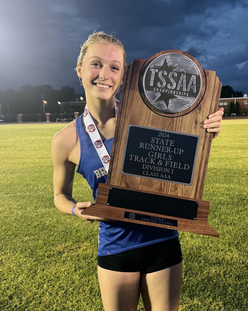 Wrapped up 2024 outdoor season as TN #1 in long jump and 100mH and placing at State 🏅 in 100mH, 4x100, 4x400, long jump and  <a href="/wcsBHStrack/">Brentwood High Track & Field</a> girls State Runner Up!