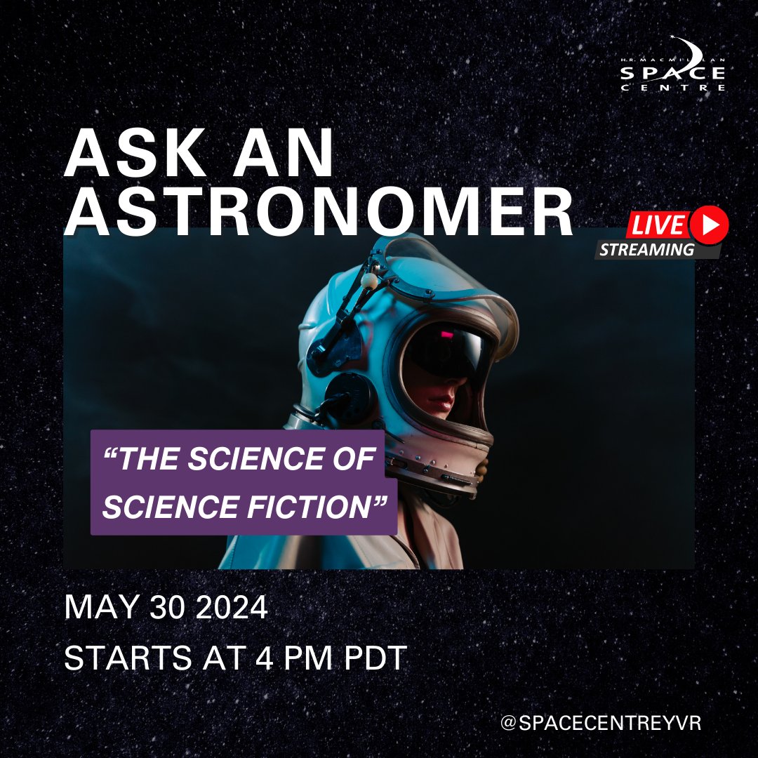 Ever wondered about the science behind your favourite sci-fi scenarios? 🚀🌌 Join our 'Ask An Astronomer' Livestream on May 30 at 4 PM as we delve into the 'Science of Science Fiction'. 📅 Tune in on YouTube, Instagram, or Facebook this afternoon!