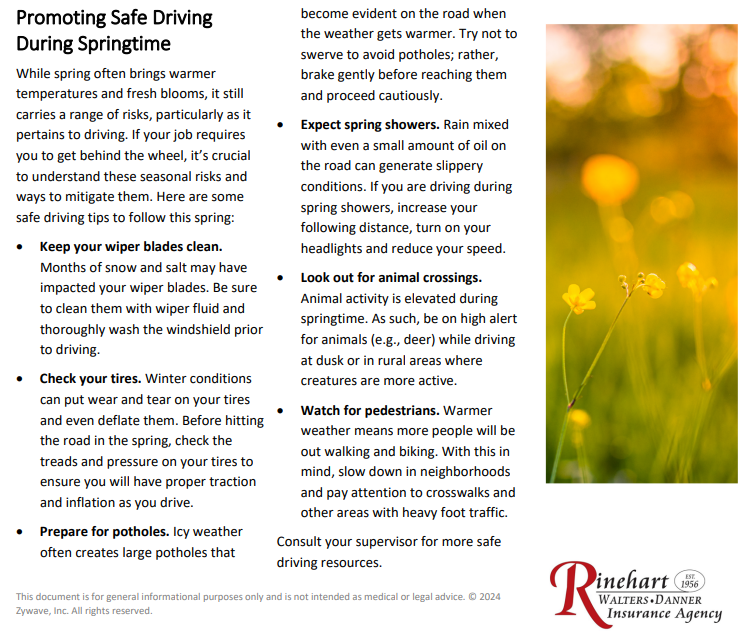 Spring Safe Driving #TipOfTheWeek