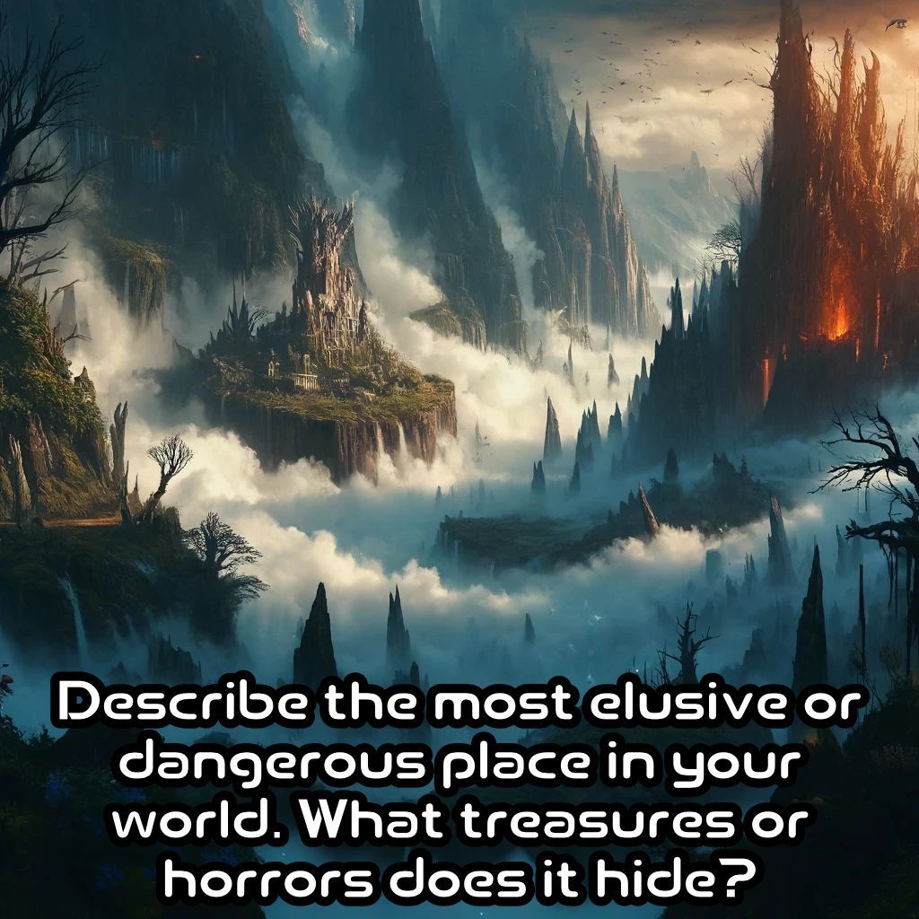 Describe the most elusive or dangerous place in your world. What treasures or horrors does it hide? #writingQ #writingcommunity #worldbuildingQ