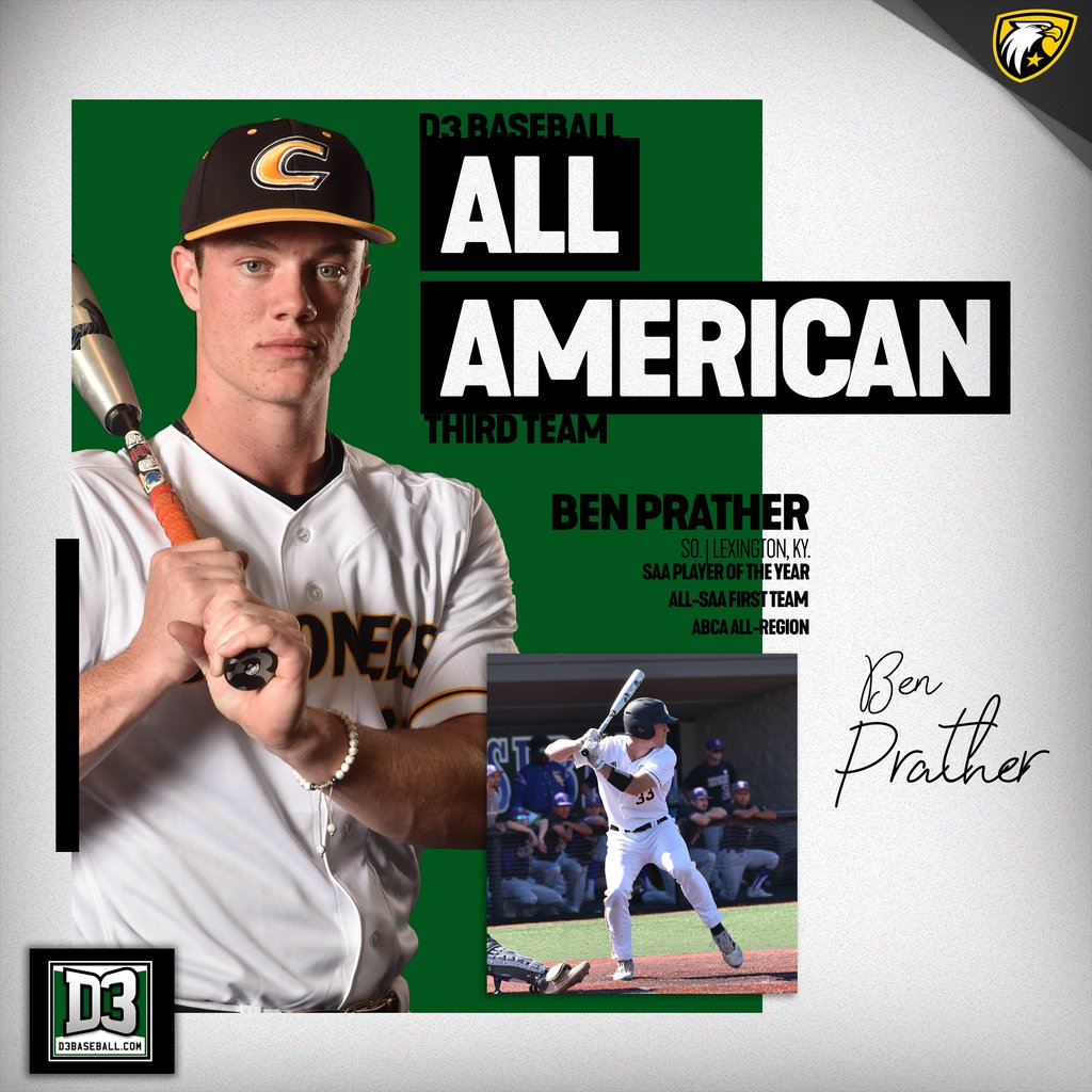 Centre Colonels (@centreathletics) on Twitter photo ⚾️ | History made once again for <a href="/CentreBaseball/">Centre Baseball</a> as Ben Prather has been named a d3baseball.com Third Team All-American - the first All-American in program history! #RollKerns
centrecolonels.com/news/2024/5/29… ⚾️ | History made once again for <a href="/CentreBaseball/">Centre Baseball</a> as Ben Prather has been named a d3baseball.com Third Team All-American - the first All-American in program history! #RollKerns
centrecolonels.com/news/2024/5/29…