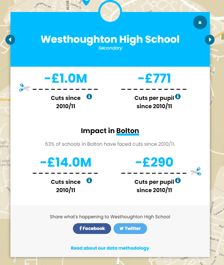 🎭Hey @MPeakeOfficial, have you seen the extent of the cuts to your old school @WesthoughtonHS since 2010?

Help share our interactive @SchoolCuts tool:

schoolcuts.org.uk

#InvestInEducation