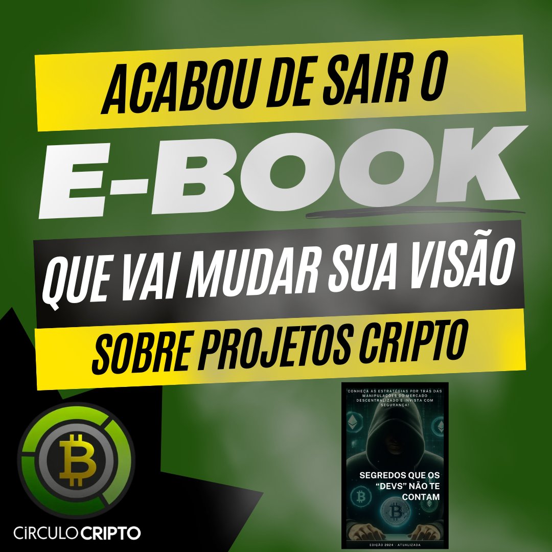 CirculoCripto's tweet image. 📣 Acabou de sair o e-book que vai mudar sua visão sobre o mercado de criptomoedas! 🚀

Aprenda a identificar e evitar armadilhas de projetos sem futuro e farsas, protegendo seus investimentos de manipulações e práticas desleais. 📈🔒

circulocripto.org