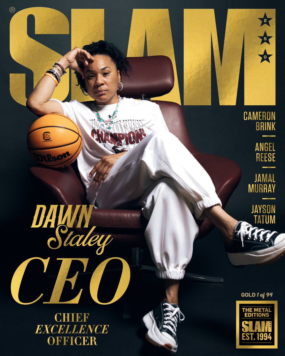 SLAMonline's tweet image. THE CEO. 

South Carolina coach and three-time national champion Dawn Staley covers SLAM 250. slam.ly/dawn