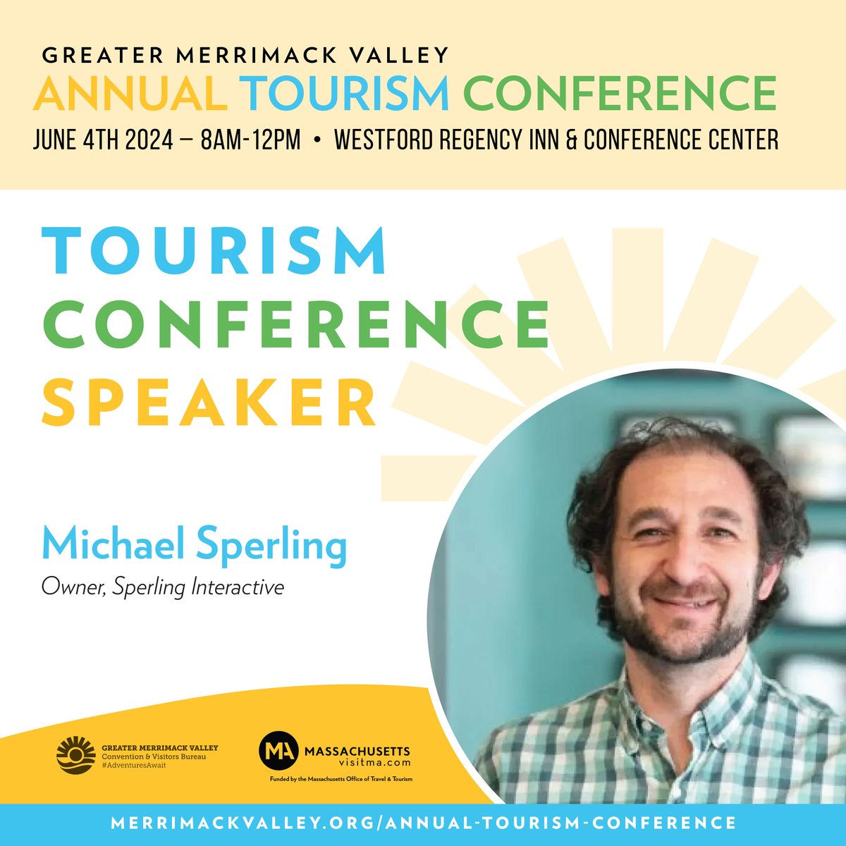 🌟 Spotlight on Michael Sperling! 🌟 We are delighted to feature Michael Sperling, Owner of @SperlingInterac, as a distinguished speaker at the 2024 Annual Tourism Conference. Join us Tuesday June 4th! merrimackvalley.org/annual-tourism… #MerrimackValley