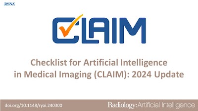 CLAIM: a “best practice” checklist to promote transparency and reproducibility of medical imaging #AI research doi.org/10.1148/ryai.2… @IEEEembs @IEEEsps @IeeeIsbi #ISBI2024 #imaging #AI