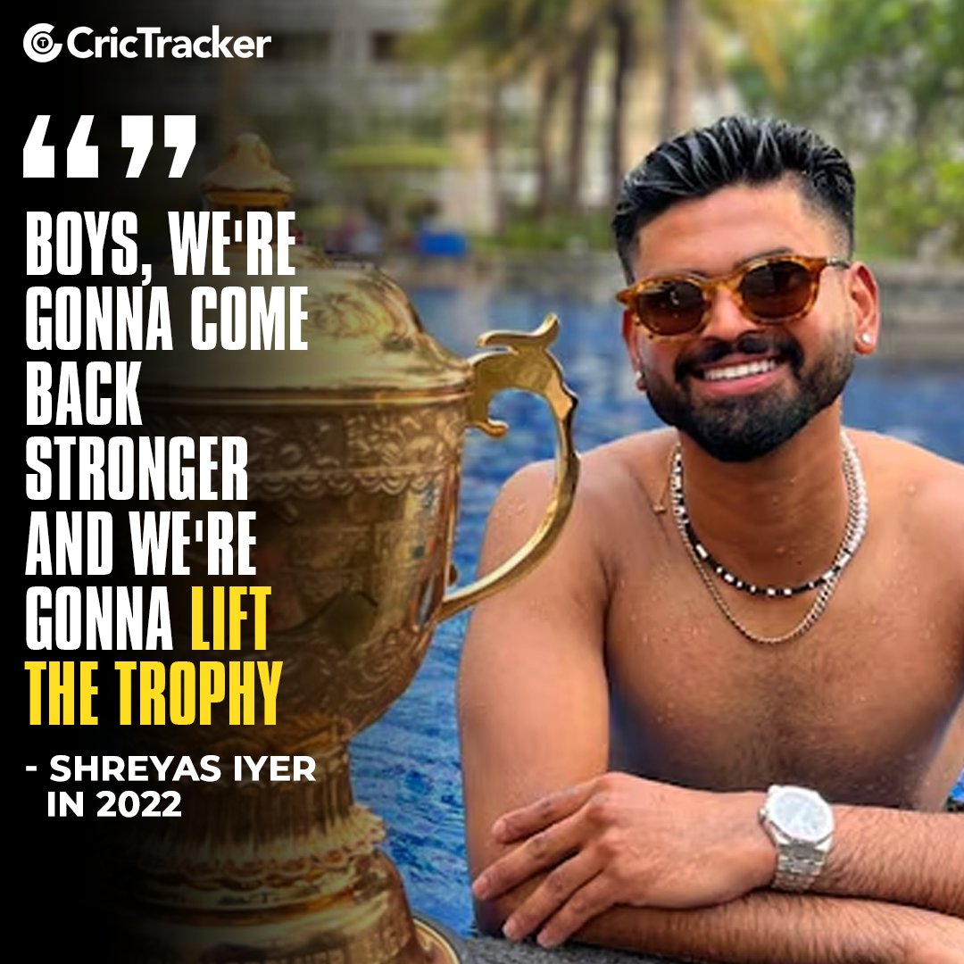 2⃣0⃣2⃣2⃣⏩2⃣0⃣2⃣4⃣

Skipper Shreyas Iyer - A true to his words!