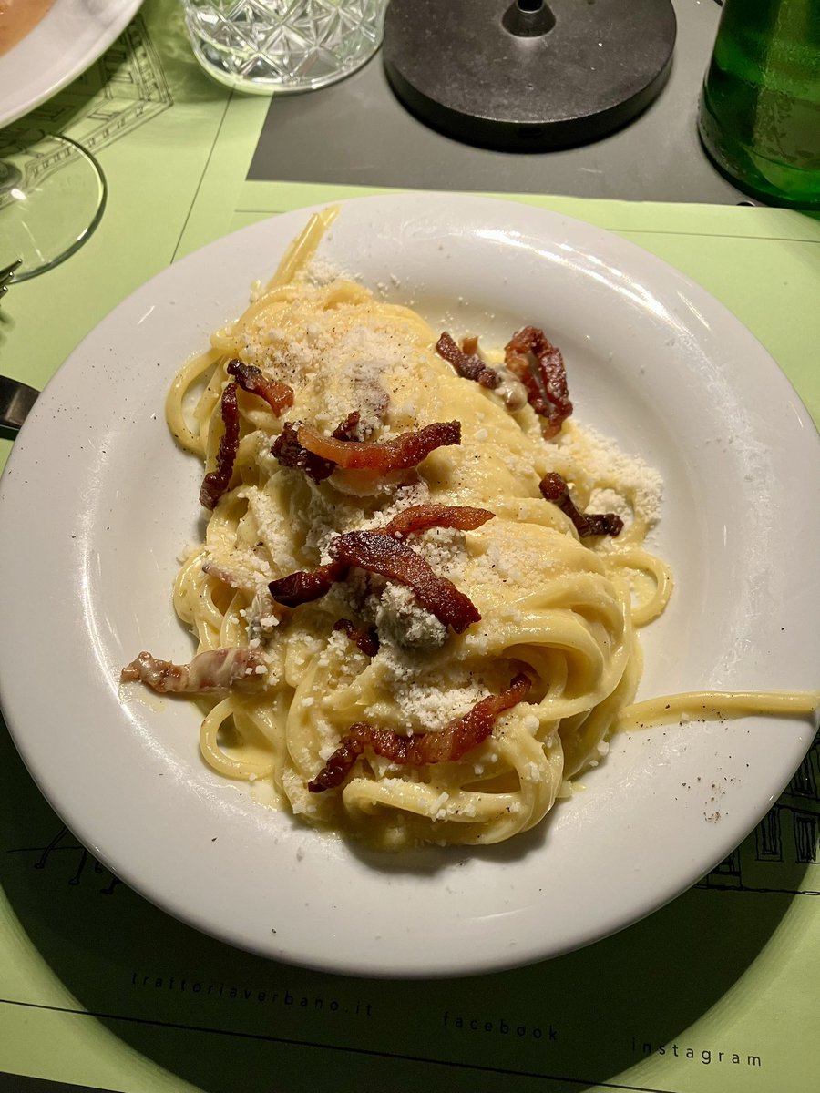 In Rome at a conference on occupation; I obviously have to eat a carbonara, right?