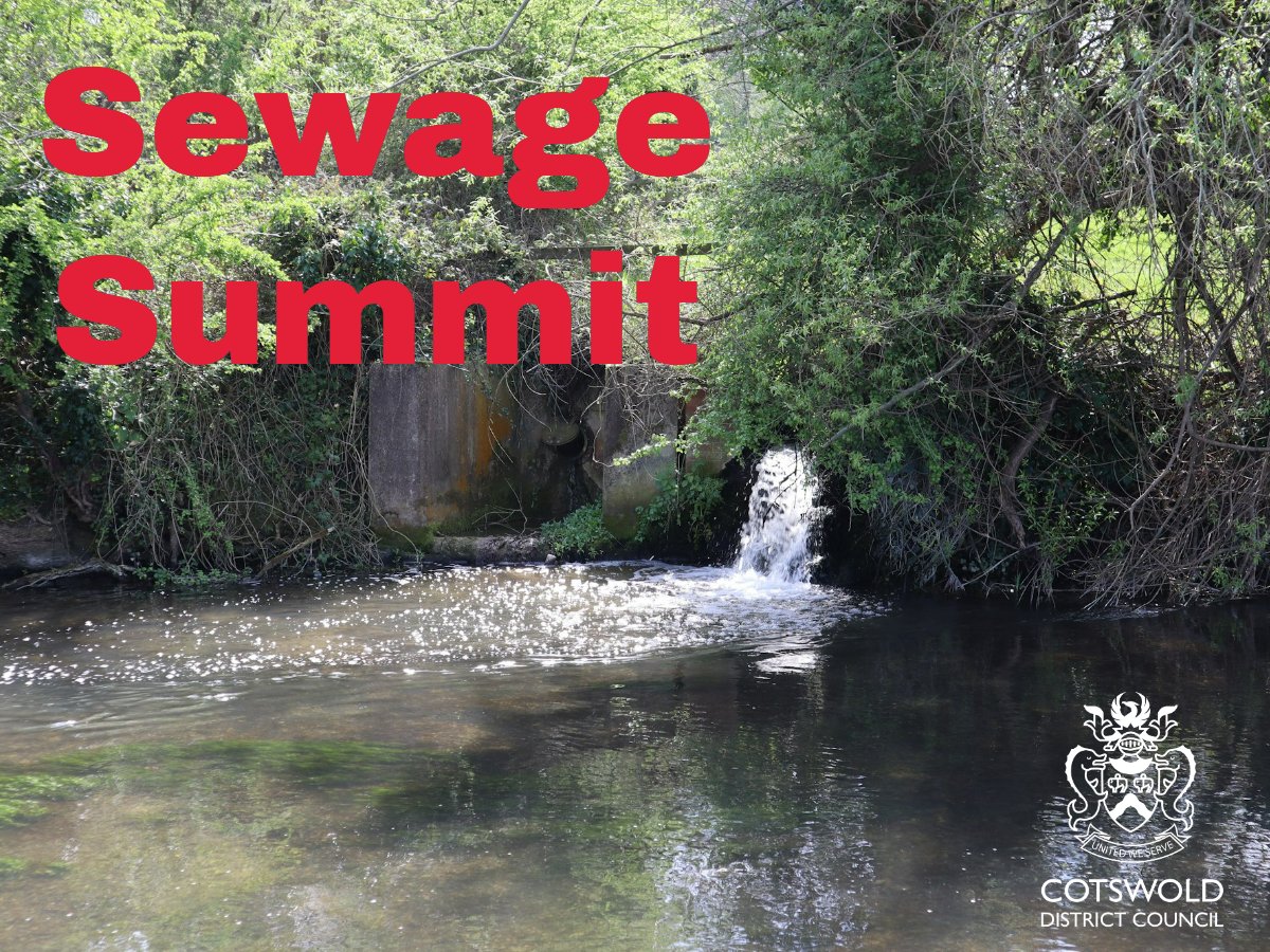 We are hosting our very own Sewage Summit!💩 Residents are invited to attend the Sewage Summit at the Corinium Museum on Monday 8 July 2024, 9:15 am to 3:30pm. Read more👉 news.cotswold.gov.uk/news/cotswold-…