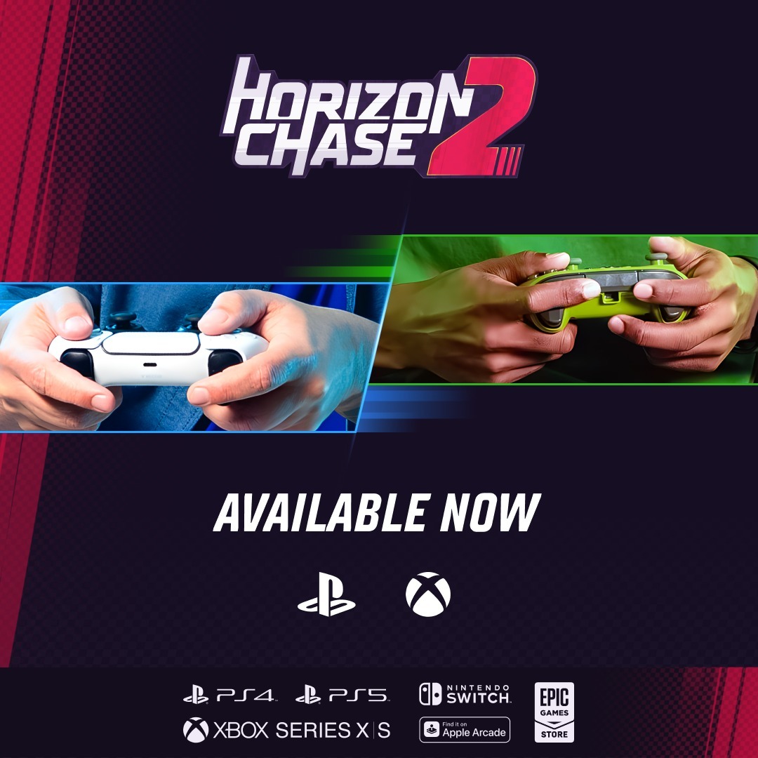 The time has come, start your engines!

Get behind the wheel on <a href="/HorizonChase/">Horizon Chase 2 is OUT on PlayStation and Xbox 🏁</a> 2 on Xbox and PlayStation 🏎️

🔵 Playstation: epic.gm/horizon-chase-…
🟢 Xbox: epic.gm/horizon-chase-…