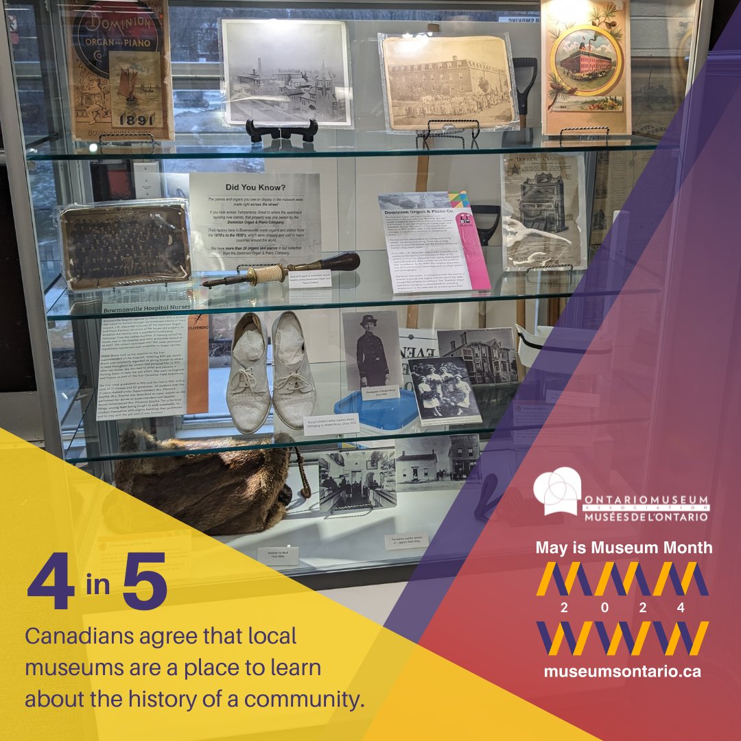 4 in 5 Canadians agree that local museums are a place to learn about the history of a community. Join us in celebrating #MayisMuseumMonth and share how museums have shaped your understanding of local history below!

@MuseumsOntario #ONMuseumMonth #MuseumsConnectON