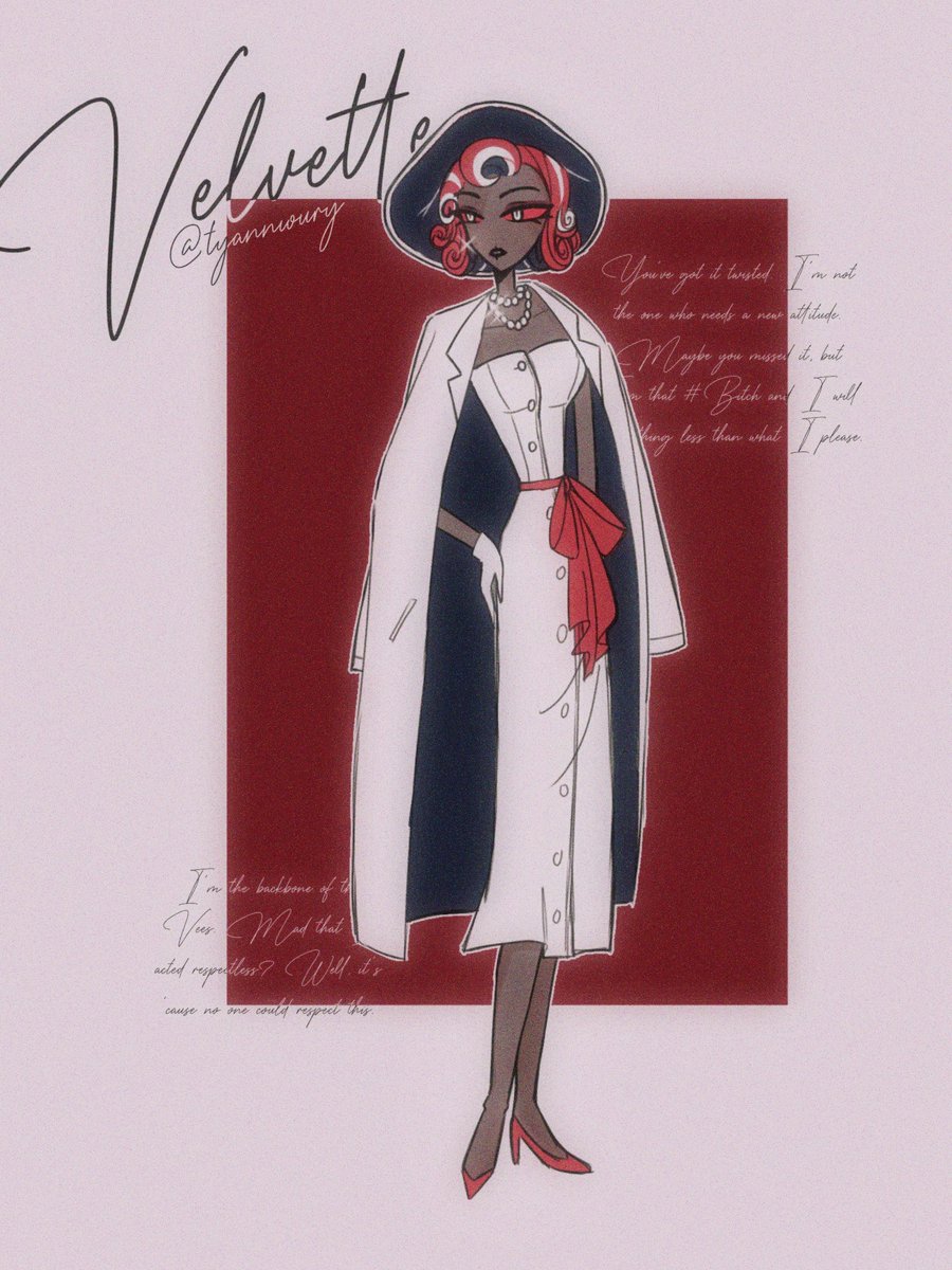 1950s babydoll💋💋💋
#HazbinHotel #hazbinhotelvelvette #vees