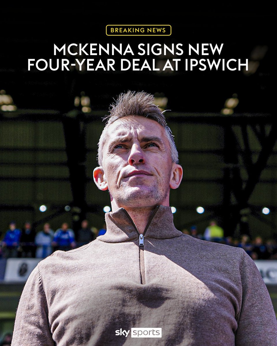 SkySportsPL's tweet image. Kieran McKenna commits his future to Ipswich 📝