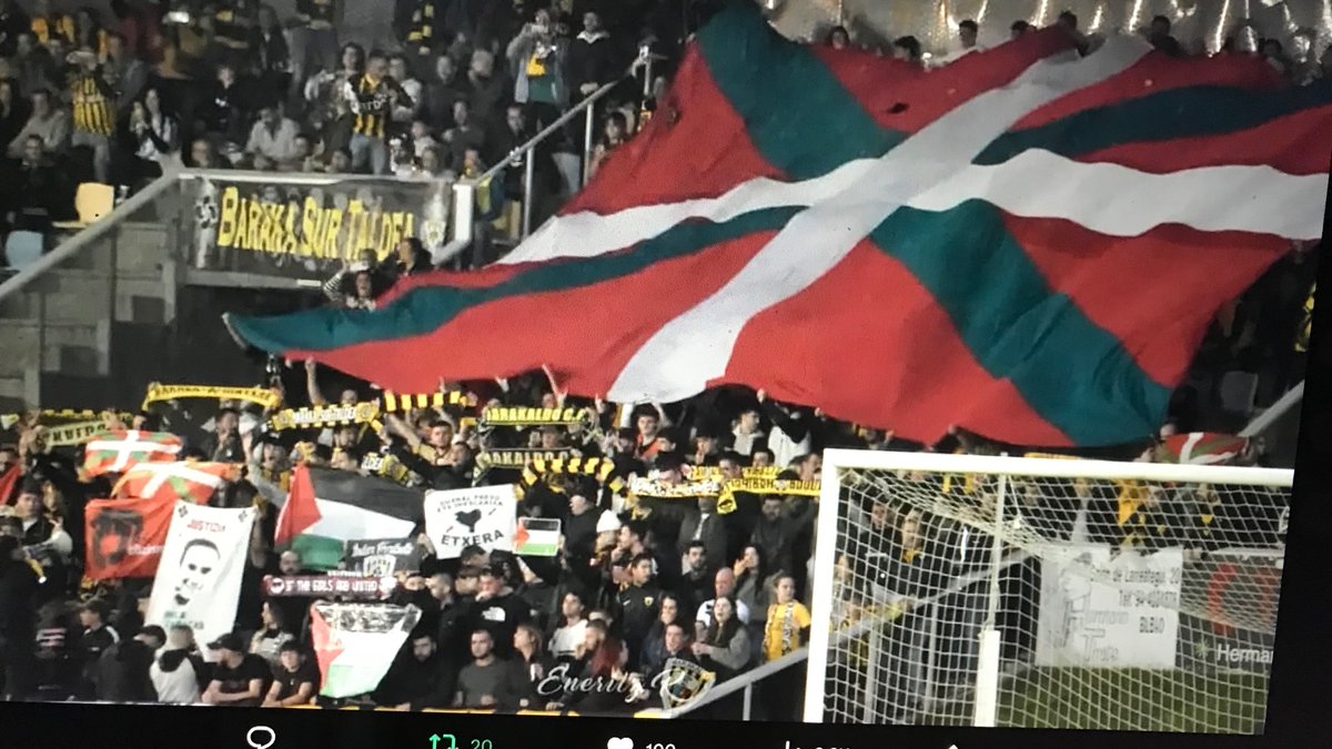 Basque supporters always with Palestine 🇵🇸 Barakaldo CF