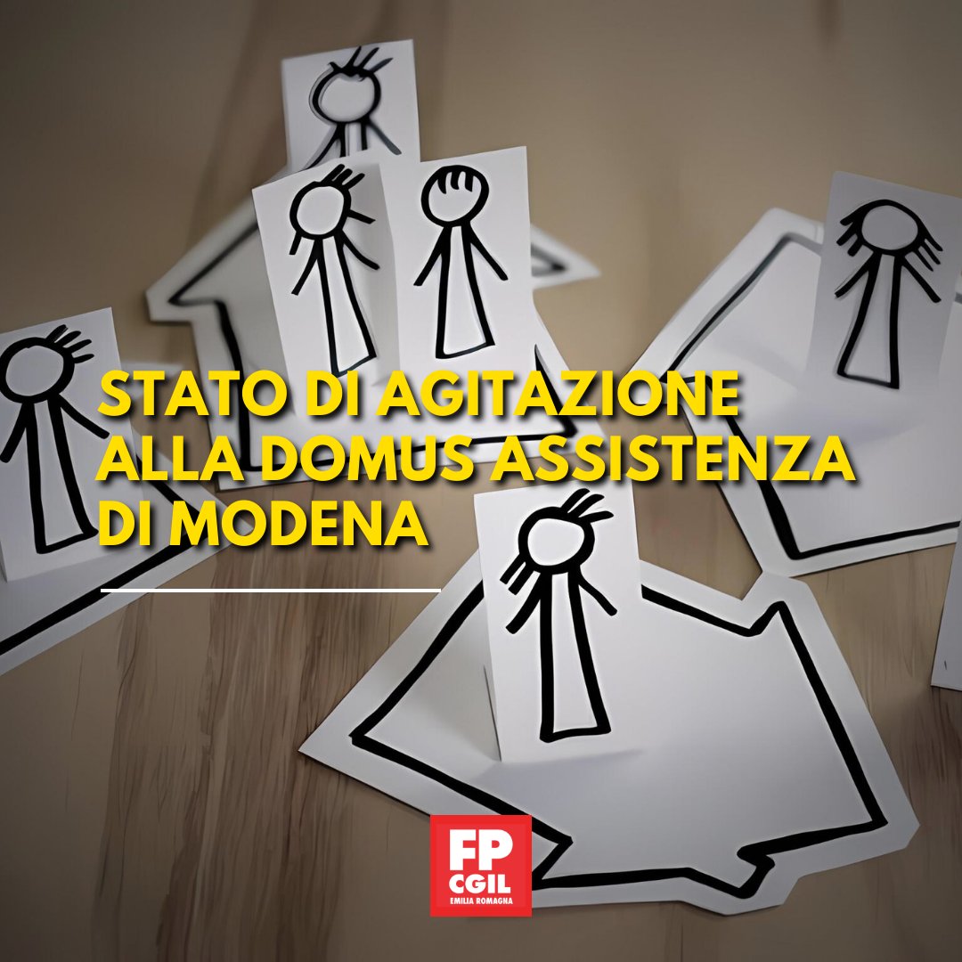 FPCGILER's tweet image. STATO DI AGITAZIONE PER EDUCATORI E ASSISTENTI SOCIALI DI DOMUS ASSISTENZA
La situazione è critica per gli educatori professionali e gli assistenti sociali della cooperativa Domus Assistenza.

Leggi la notizia: fpcgilemiliaromagna.it/stato-di-agita…

#fpcgil #cgil #sindacato