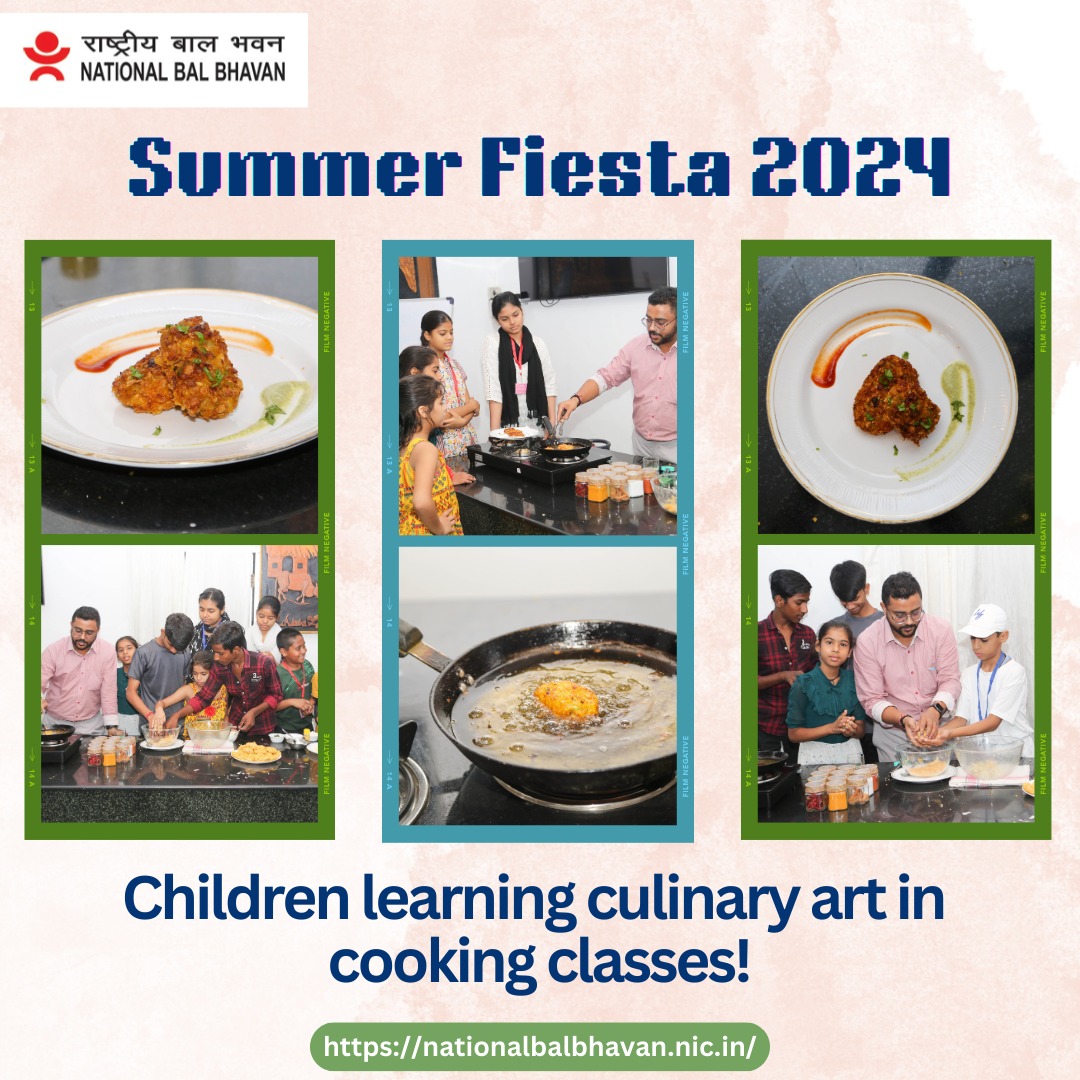 nbbdelhi's tweet image. Day 2 of National Bal Bhavan&apos;s Summer Fiesta 2024: Kids Learning Cooking and Healthy Eating Habits in Exciting Culinary Classes! 
#SummerFiesta2024 
#CulinaryLearning
#FestivalFun 
#NationalBalBhavan
@EduMinOfIndia