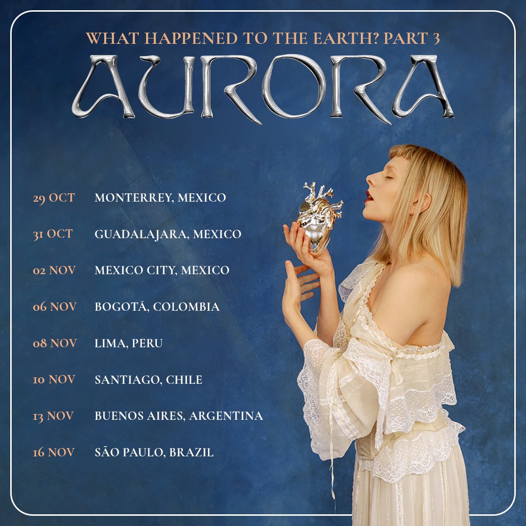 Chile! 🇨🇱 My heart is full. 🫀 I'm so excited to share that new seats are available for our show on 10th November. See you there. xxxx

aurora-music.com/#/