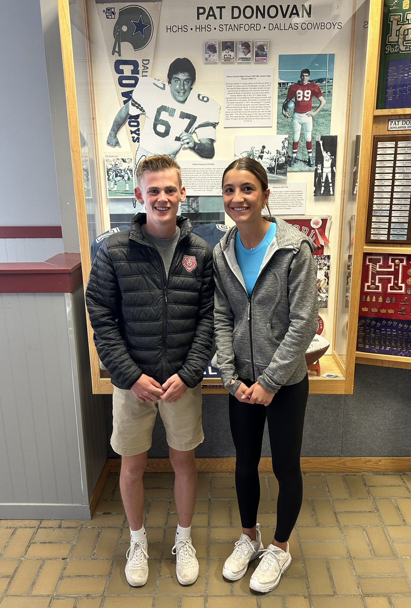 IR_DanielS's tweet photo. Trey Schlepp and Logan Todorovich are Helena High’s 2024 Pat Donovan Award winners

The award is presented to an outstanding senior boy &amp; girl who competed in a minimum of two sports from freshman through senior year, displayed leadership qualities, and demonstrated sportsmanship https://t.co/cLTxSCxRtI