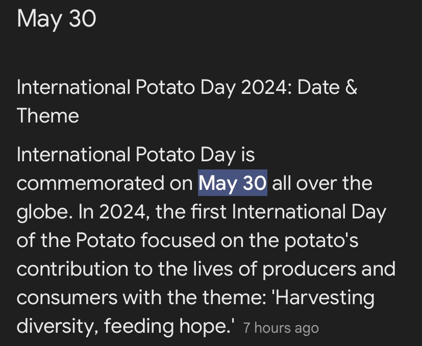 Happy International Potato Day💛