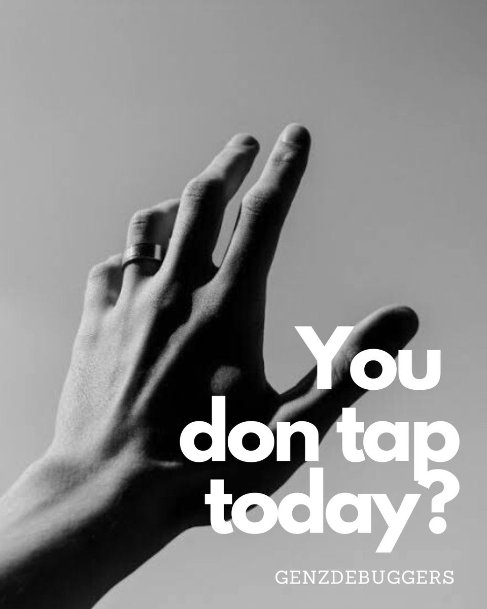 You don tap today?😌

#techtwitter