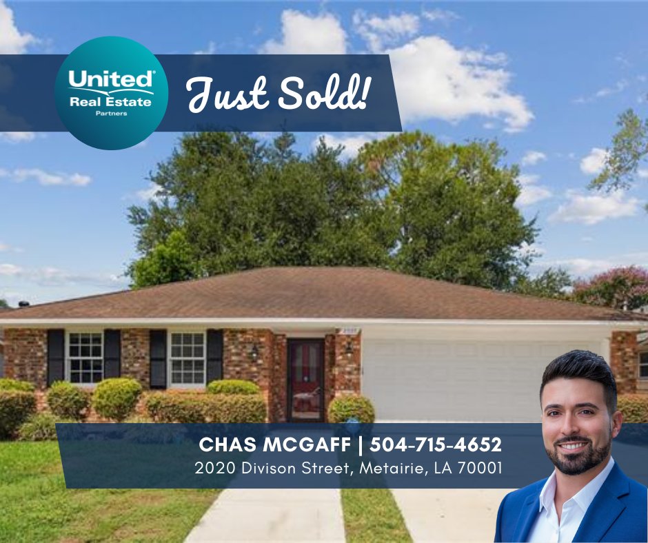 Another one sold! 😎 Congratulations to Chas McGaff on his recent sale! Interested in selling or purchasing a home? Call Chas today at 504-715-4652. #RealEstate #JustSold