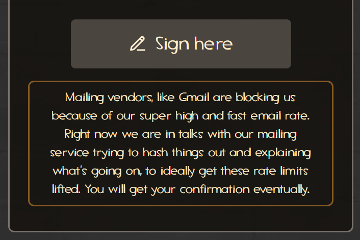 TTVdaws__'s tweet photo. Hey TF2 Twitter, the #SaveTF2 #FixTF2 movement is currently breaking gmail services because it's getting so much support. As of right now, more than 15,000 VERIFIED signatures are on the petition, those numbers are INSANE?! 
AFAIK there's waaay more that need to get verified too https://t.co/ZWhOkIdARb