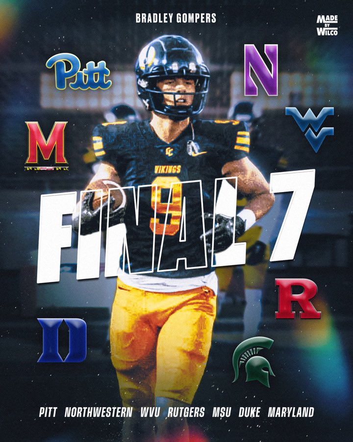 Thank you to all of the schools that have recruited me. I have narrowed my decision down to these seven schools!!