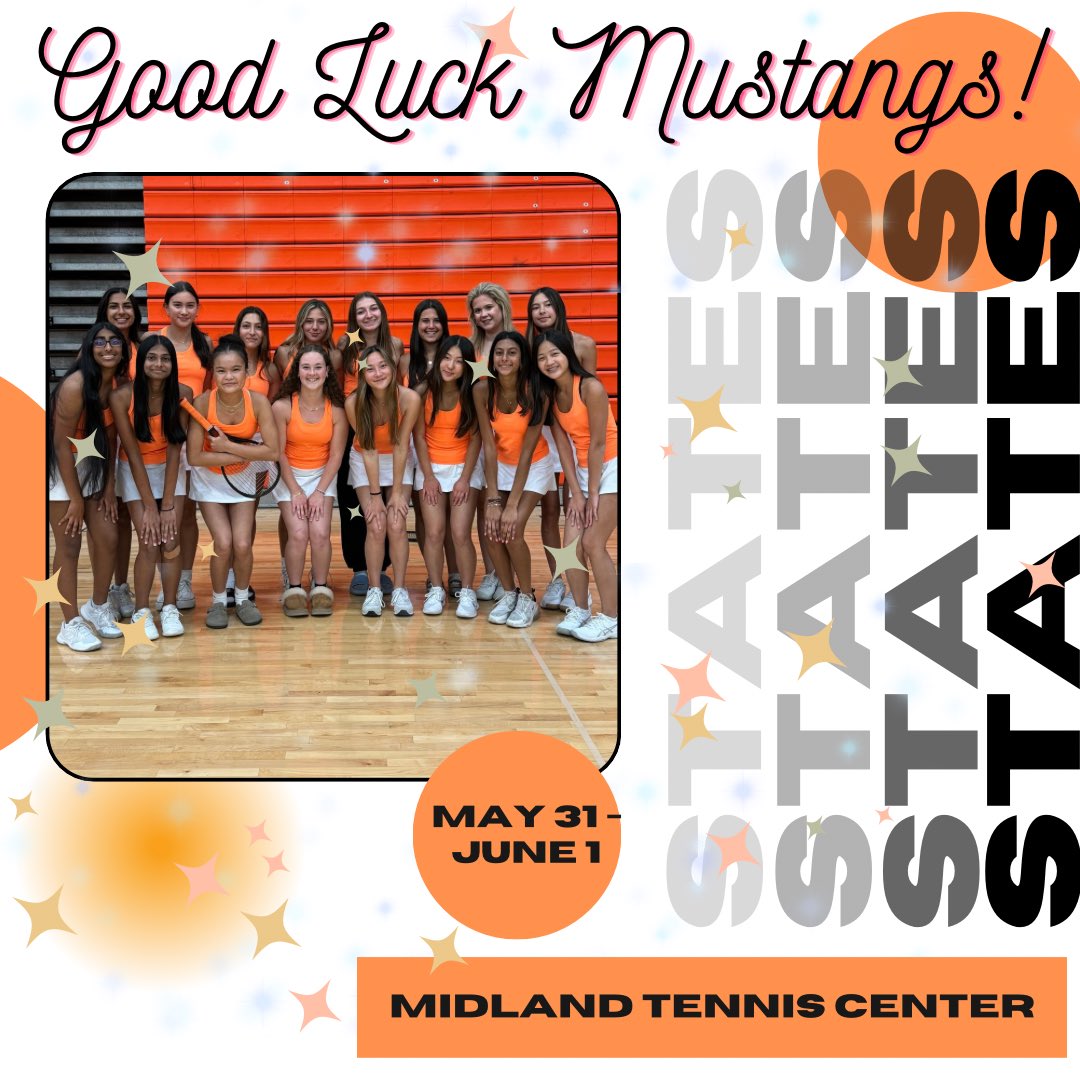 Heading to the state tournament in Midland!! Let’s gooooo! 💪🏼🎾🧡🖤