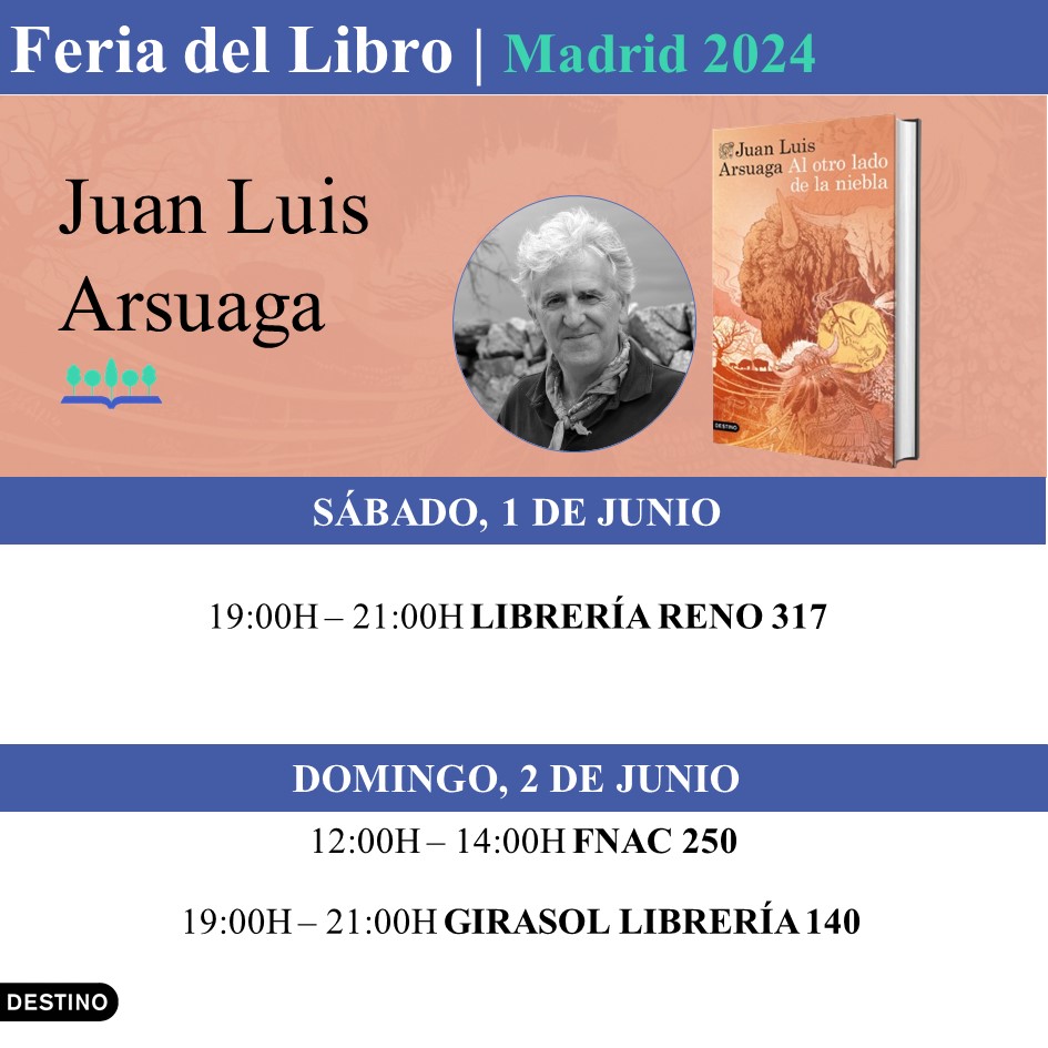 🗣️ @JuanLuisArsuaga: 'En la Prehistoria la protagonista es la naturaleza; sin ella no hay relato que contar.' 📚 'Al otro lado de la niebla'. Busca su firma en la @FLMadrid. 🗞️ Entrevista de @RosaTristan @elasombrario elasombrario.publico.es/juan-luis-arsu…