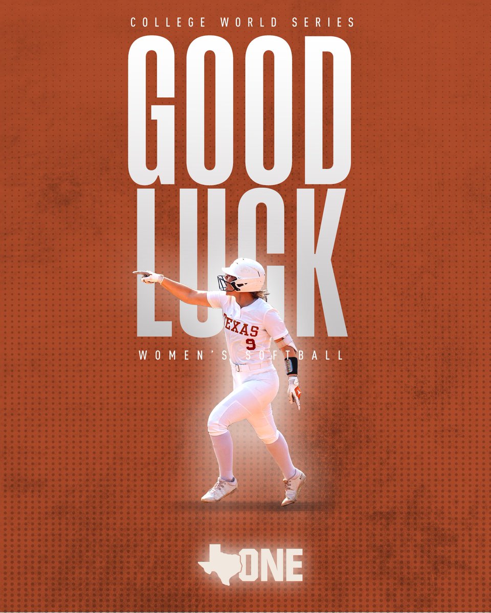 Good luck to @texassoftball tonight as they start their journey in the College World Series🥎 Tune in @ 6pm to support the Horns! #HookEm | @TexasSoftball