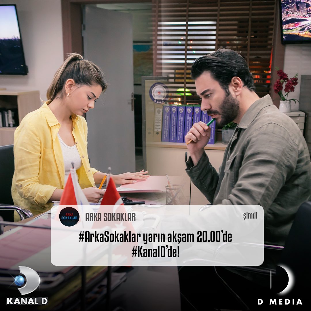Bir yeni bildirim! 💬

#ArkaSokaklar yeni bölümüyle yarın
akşam 20.00’de #KanalD’de! 

<a href="/KanalD/">Kanal D</a> <a href="/DMediaOfficial/">D MEDIA</a>
