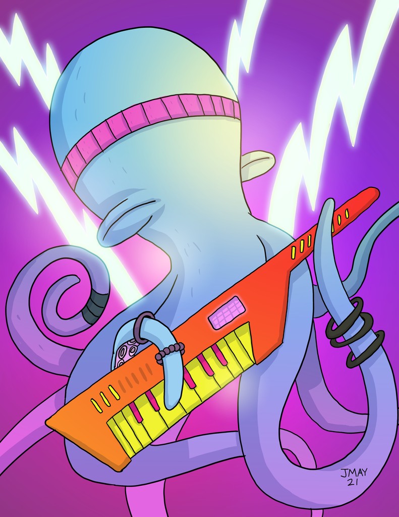 Throwback Thursday to the Jason May Draw Club House! I hope everyone has a great night. May you rock out with a squid on a keytar this weekend.