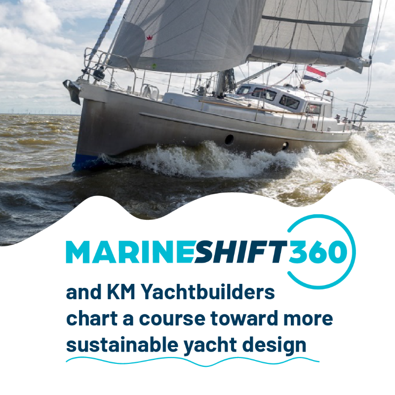 MarineShift360's tweet photo. Dive into #SustainableSailing with #MS360! Sam Anders from @KMYachtbuilders analyzed material choices for the award-winning #Bestevaer36ft yacht by Dykstra Naval Architects, using #LCA to understand environmental footprints &amp; charting a course for sustainable #yachtdesign 🌊♻️