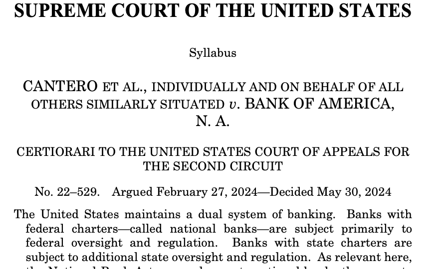 CaitlinLong_'s tweet photo. THE SUPREME COURT UNANIMOUSLY SUPPORTS the dual banking system in the US🔥. The Fed wants to kill it though -- the Fed doesn't respect state bank chartering authorities. Guess who's going to win.💪
https://t.co/gTJJipQ6zG https://t.co/ZowwyBcPgG