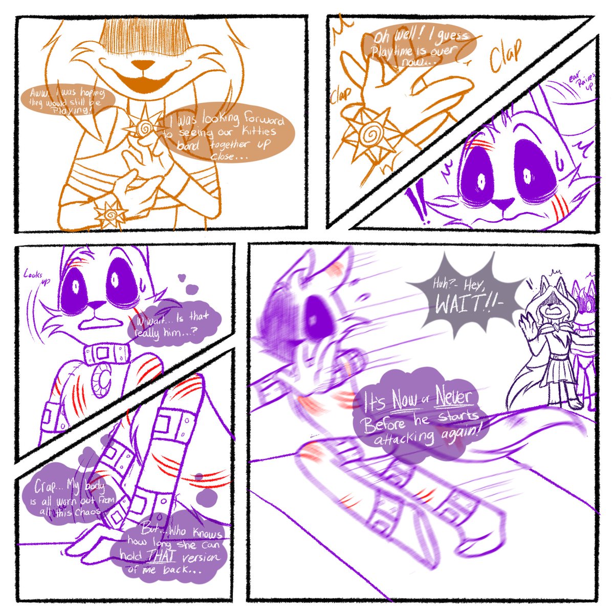 And It looks like the Heretic Has made a run for it! Though he may have found another protection source when he did so aswell 🫢 

(2 more Pages to go..🤫) 

#PoppyPlaytimeChapter3 #SmilingsCrittersAU #SmilingsCritters #SolarEclipseAu #LunarEclipseAu #Catnap #Dogday