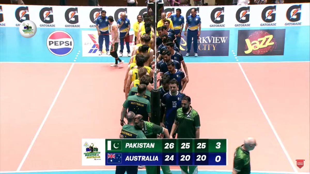 BREAKING NEWS: Pakistan, ranked 49, register clean sweep over Australia, ranked 35, in the three-match volleyball series! 🇵🇰👏

Pakistan won all three matches without dropping a set. INCREDIBLE! 🔥