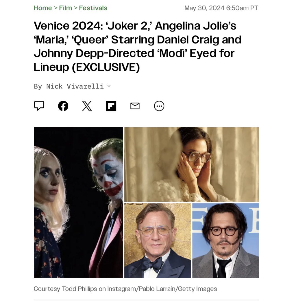 An_elf_pirate's tweet image. Johnny (possibly) heading to the Venice Film Festival with ‘Modi’?! 😆😆😆

(Only 2 paragraphs on JD in the article &amp;amp; the 2nd one isn’t worth reading… it mentions “her” 😒)