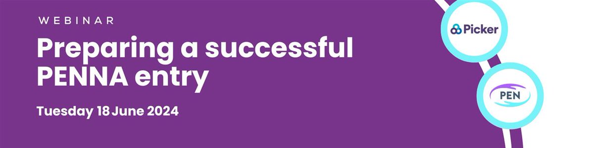 Want to create a killer entry for #PENNA24? Then join a free webinar from @Pickereurope and PEN on Tuesday 18th June at 12pm. Click here to register now! picker.org/events/?event_…
#PENNA24  #PatExp #Healthcare