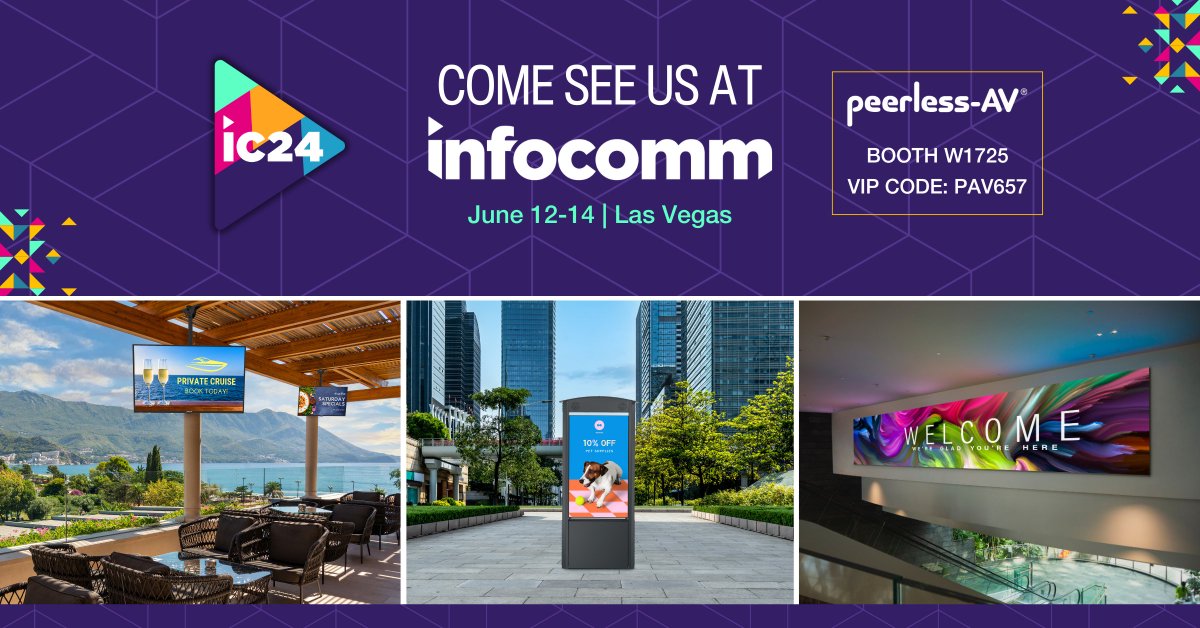 Not long to go until #InfoComm24! Looking forward to catching up with all you #avtweeps. Remember to come by Booth W1725 to see all our latest innovations in action. Read more on our Showcase page: ow.ly/2zf150RRJ9h

#proAV #digitalsignage #dvled #outdoor #LasVegas